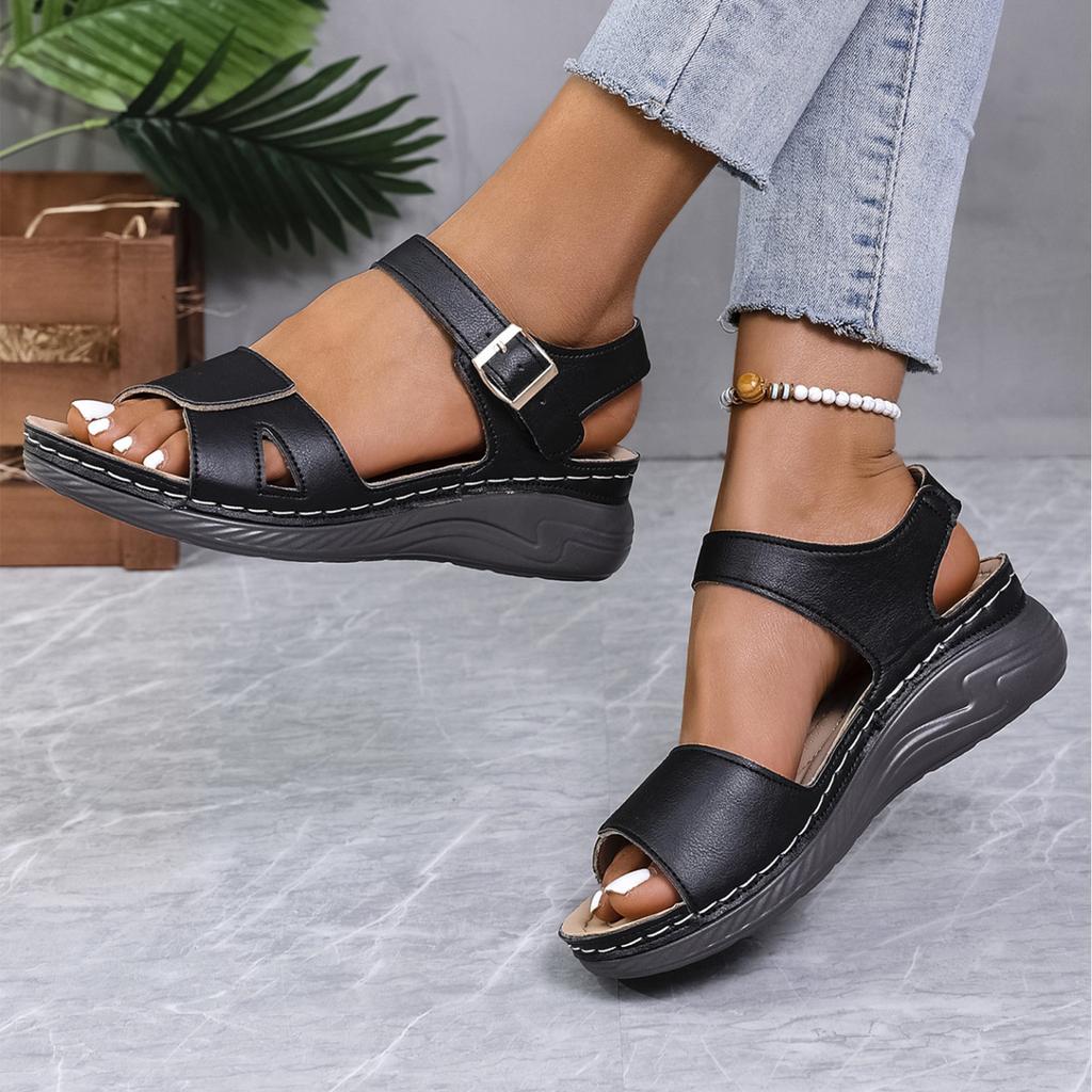 Sandalen Damen Sommer Orthopädische Schuhe Dicke Sohle Römische Sandalen Bequem Weiter Fuß Strandsandalen Weiche Innensohle Sandalen Lässige Sommerschuhe