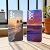 Meeresblick Sonnenuntergang Handyhülle Transparentes Silikon Weich Für Samsung S25,S24,S21,S22,S23,S30,Ultra,S20,Plus,Fe
