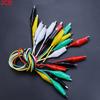 JCD 10PCS Alligator Clips Electrical, 5 Colors Test Leads with Testing Probes Crocodile Jumper Wires Cable with Alligator Clips