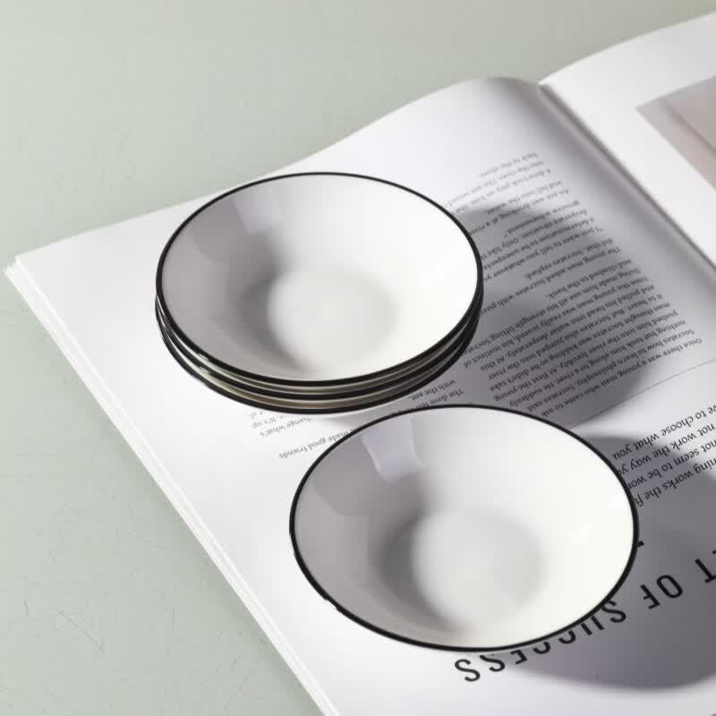 Haoya Ceramic Dipping Sauce & Condiment Dishes - 4 Pcs Set