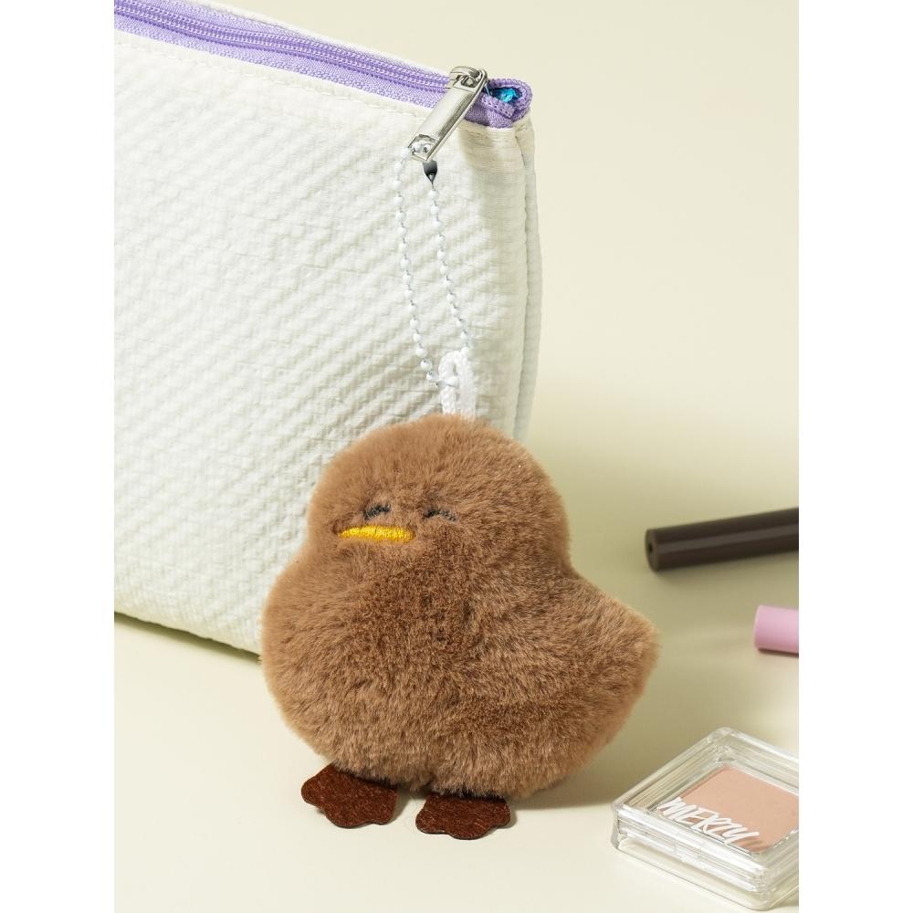 Daiso Duck Plush Keyring Brown