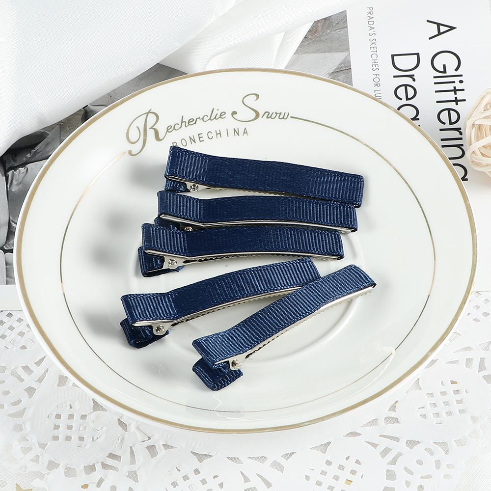 24 STÜCKE 6cm Bandbezogene Metall-Haarspangen Basic Einfache Haarnadeln DIY Schmuck Handgefertigt Mädchen Kinder Haarschmuck Geschenke