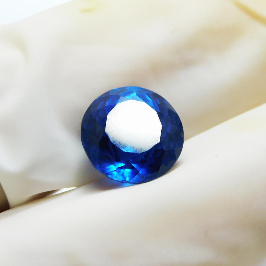 Natural Blue Sapphire Loose Gemstone 7.75 Ct Round Cut September Birthstone for Gem Collections