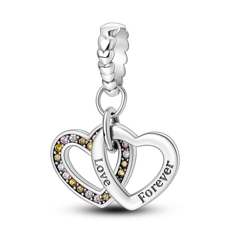 Charms Plata De Ley 925 Evil Blue Eyes Silver Sun Star Elk Dinosaur Flower Charm Women Anniversary DIY Jewelry