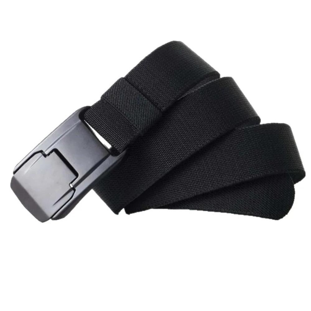 Heavy Duty Men's Stretch Belt Hard Quick Release Buckle Training Pants Belt  Outdoor