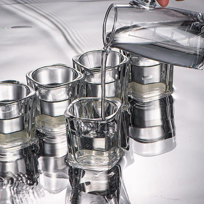 6 Stück Weinglas Transparent Schnapsglas 60ml Kleinvolumig Wasser-/Teetasse Spender Großhandelsbecher Starker Likörglas
