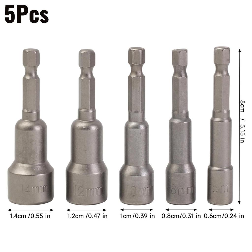Deepening Power Nut Driver Drill Bit Set Electric Nut Driver Drill Bit Hexagonal Screwdriver Sleeve Nut Wrench Power Tool