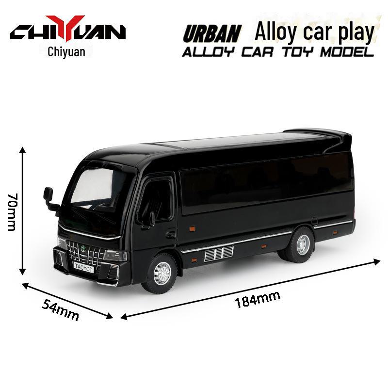 1/32 Scale Alloy Bus Model Toy with Sound and Light - Pull Back Action, Cake Decoration 