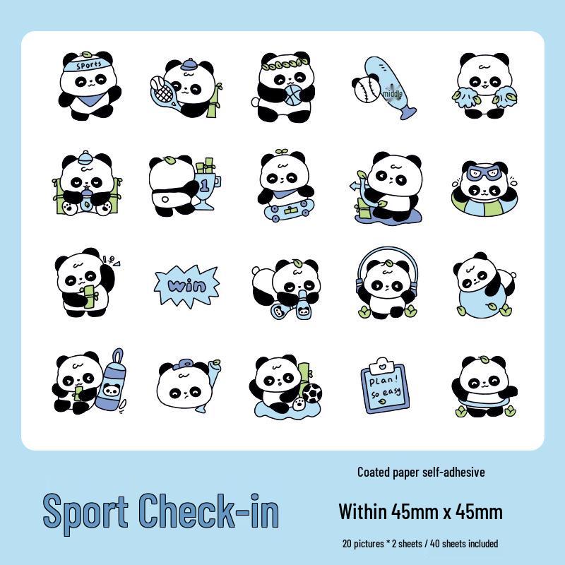 Cute Panda Series Sticker Pack: Adorable Animals for Journals & DIY Crafts