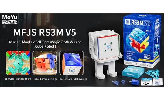 Kancharo Moyu MFJS RS3M v5 3x3x3 Maglev Ball-core Magic Cloth Version (Cube Robot) [Japanese Cube Guide/Authentic Product] Cube for Competitions