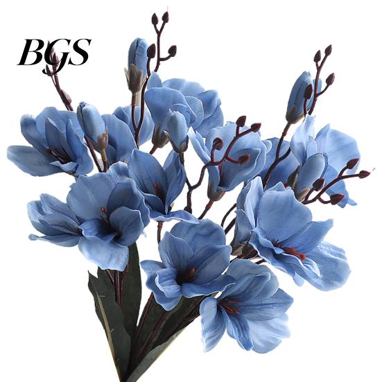 Fake Flower 1 Bundle Artificial Gladiolus Landscaping Table Top Ornaments Faux Bouquet Silk Living Room Simulation Plant for Garden