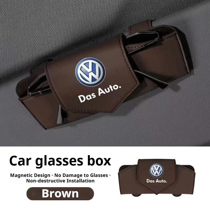 hijk1 ·Car Glasses Storage estuche para gafas de sol de coche,de cuero Pu For Volkswagen VW Passat Touran Golf 3 GTI Octavia Jetta