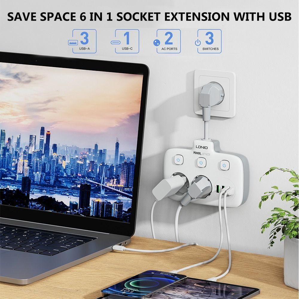 

Портативный 4 USB-порта с удлинителем, электрические розетки, адаптер, удлинитель, настенная розетка
