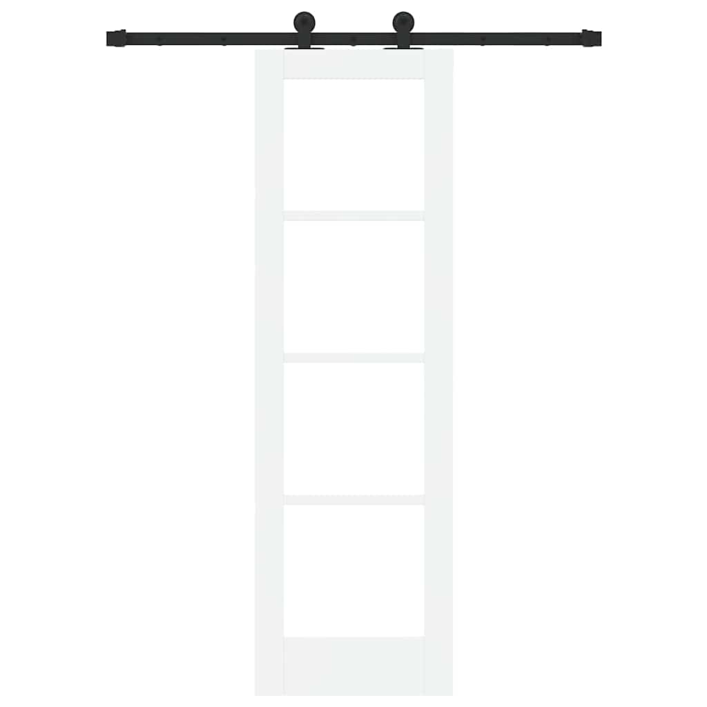 ORKDAL Sliding Door White 61 X 198.5 Cm Solid Pine Wood and Glass
