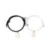 Romantic Couple Heart Magnetic Attracting Bracelets for Women 2PCS Cute Cartoon Ghost Pendant Bracelet Friendship Jewelry Gift