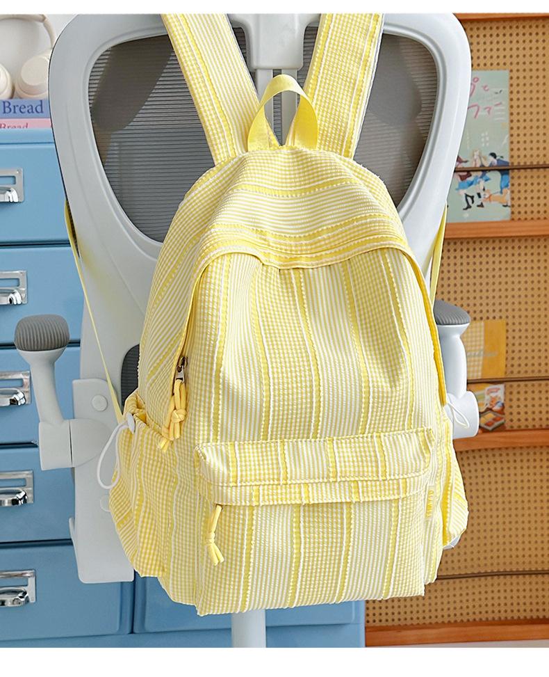 Schoolbag Korean Version Ins College Style Schoolbag for Female Junior High School Students Cute Small Fresh Backpack Large Capacity Casual Backpack