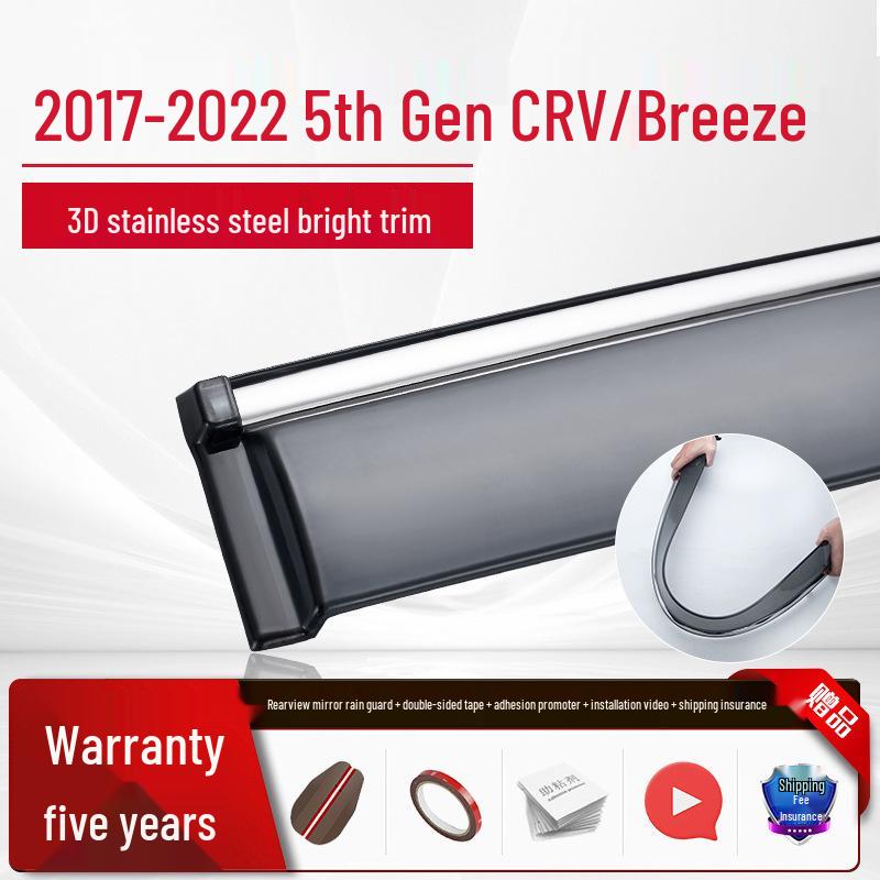 Honda Tenth Gen Accord, Civic, Lingpai, and Fengfan Car Window Rain Visor - Sun and Rain Guard for CR-V, XRV