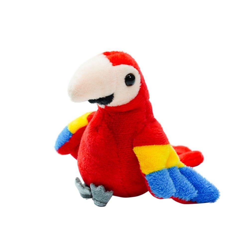 Plush Doll Bird Finger Puppet Stuffed Animal Animal Hand Puppet Parrot Finger Doll  Interactive Toy