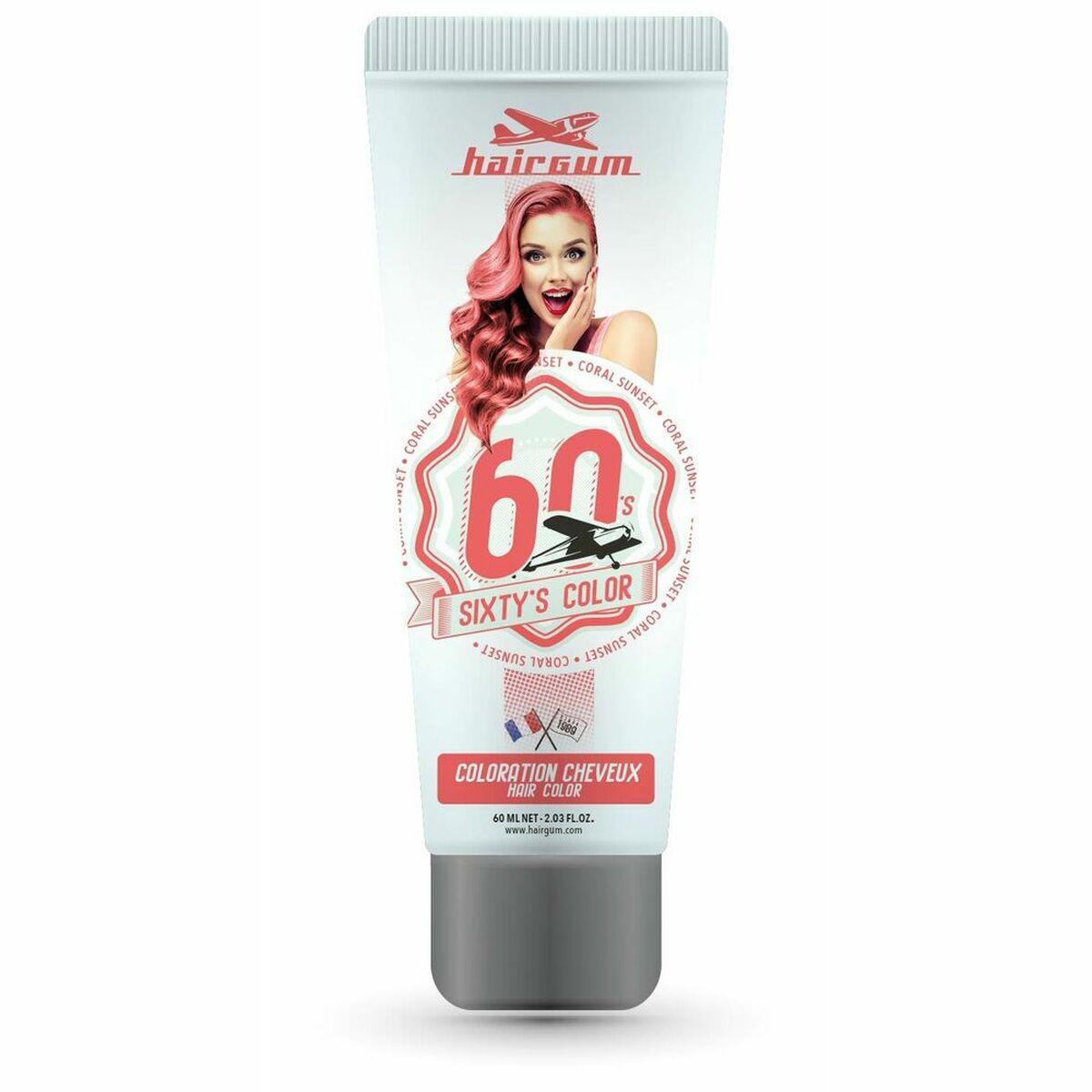 

Полуперманентный краситель для волос Hairgum Sixty s Color коралловый закат (60 мл)