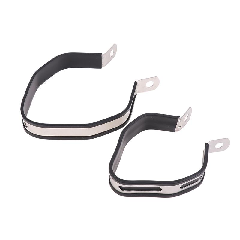 Motorcycle 60.5Mm Exhaust Pipe 51Mm Muffler Universal Fixed Circle Carbon Fiber Holder Clamp Fixed Ring Support Bracket