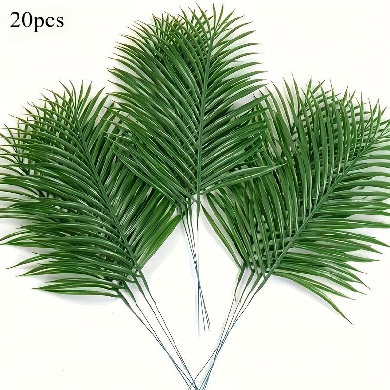 Plantes Artificielles Fleurs Mariage Festival Décoration de Fête Décor Maison Cour Jardin Feuilles de Palmier Tropicales en Plastique avec Tiges