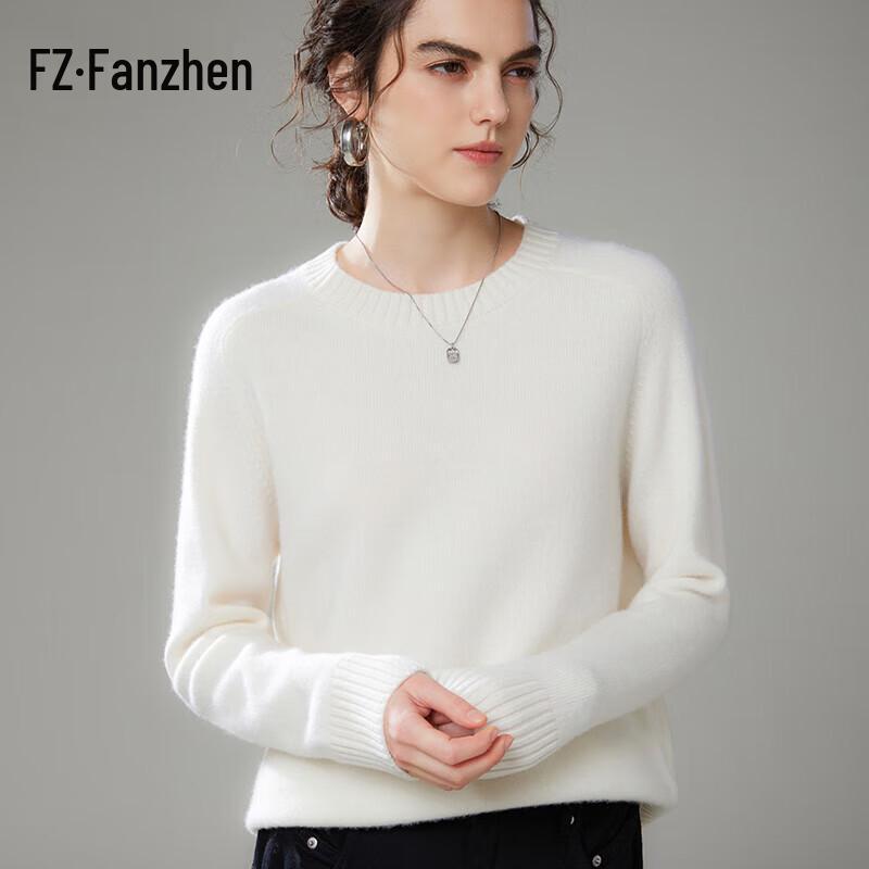 

Женский свитер Fanzhen из толстой кашемировой смеси с круглым вырезом L