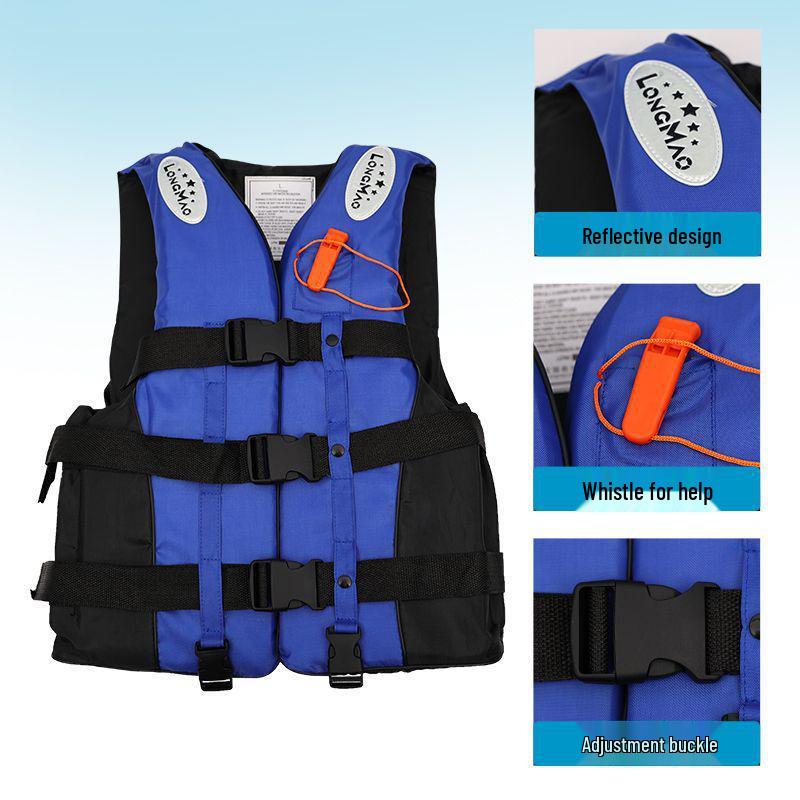 Professional Adult & Children Marine Life Jacket - Ideal for Swimming, Fishing, Snorkeling & Survival