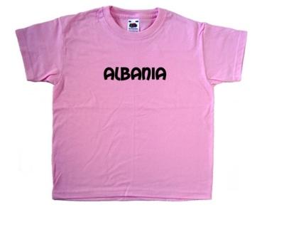 Albania text Pink Kids T-Shirt
