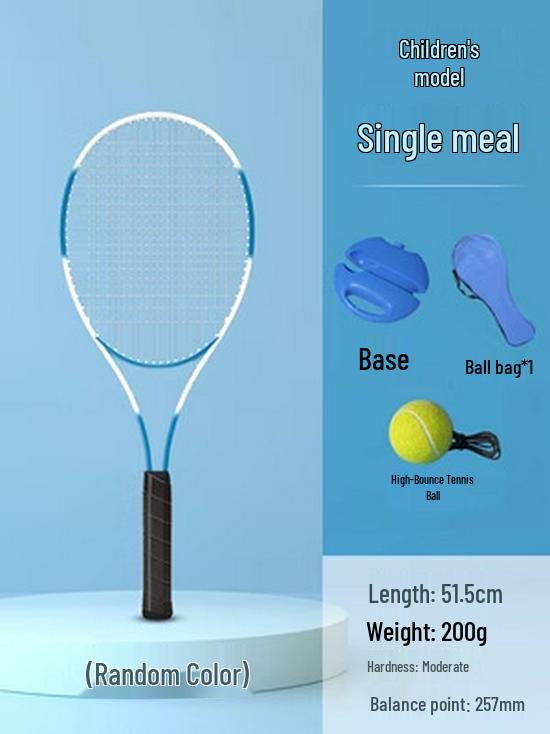 Tennis Trainer Racket Set: Adult & Kids Rebound Net Racket for Home Use