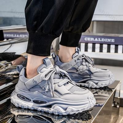 Mode Modetrend Low Top Dicksohlige Lässige Sportschuhe für Herren 2025 Herbst Neuer Stil Mesh Atmungsaktiv Bequem Klobige Sneaker