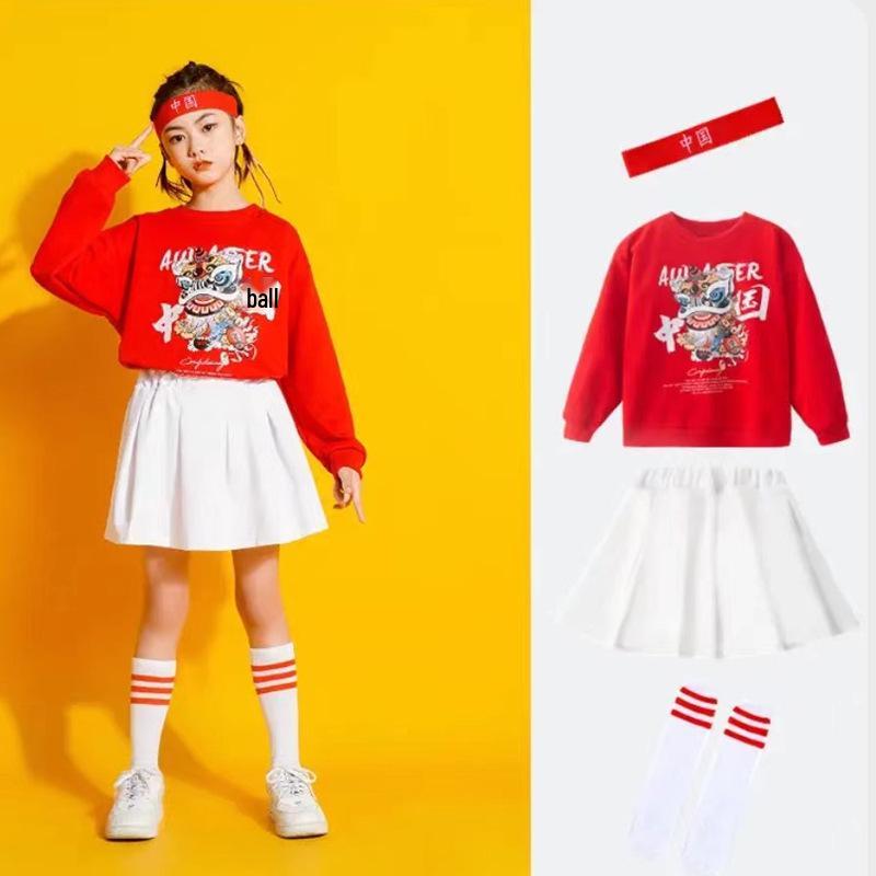Children’s Day Chinese Style Performance and Choir Costume for Elementary Sports and Cheerleading