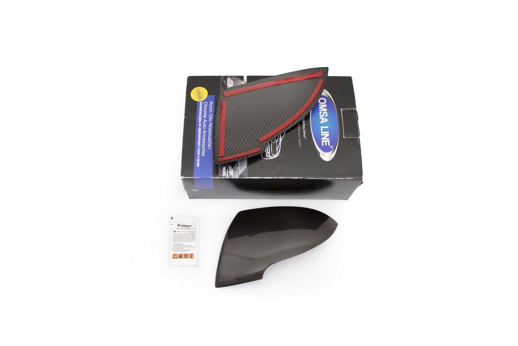 Накладки на зеркала (2 шт, карбон) для Kia Sportage 2010-2015 гг