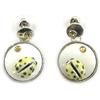 NOA [G0392] - White 'Nacre En Folie' Designer Earrings