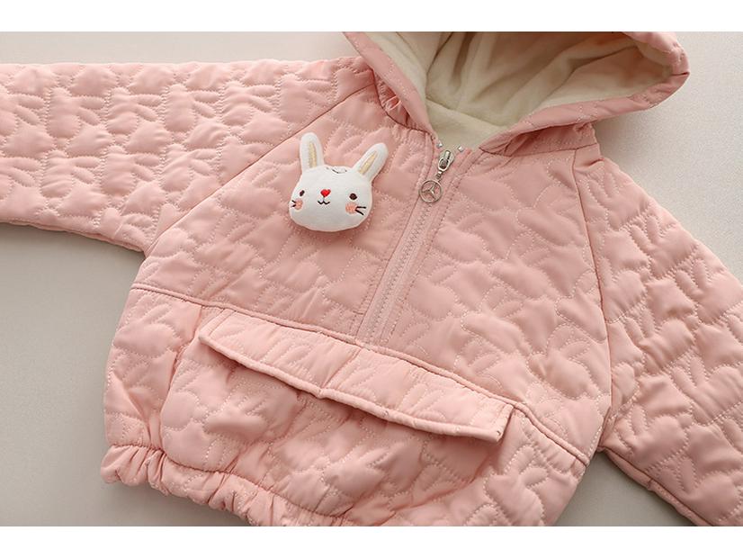 Winter 2025 Baumwolljacke mit Fleecefutter und Anzug-Set für Mädchen, Kleinkinder und Kleinkinder