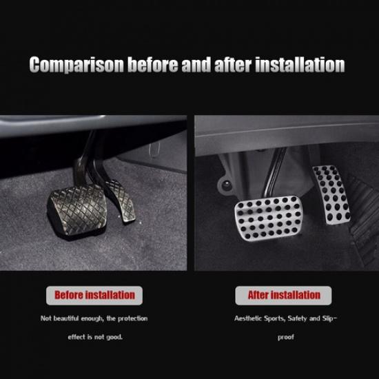 3Pcs Non Slip Accelerate Brake Parking Pedals Cover For Mercedes-Benz W176 W164