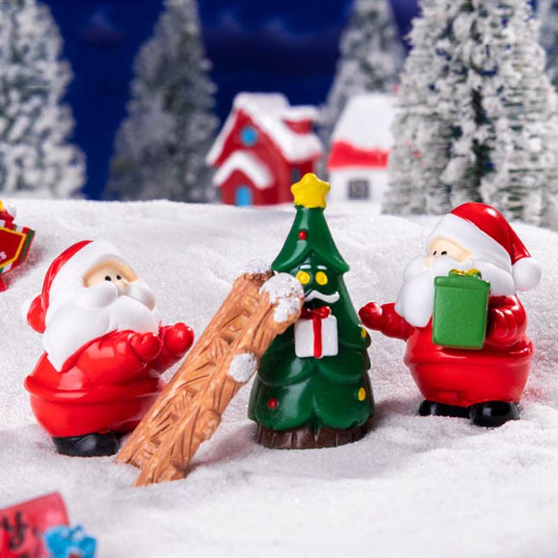 1PC Creativity DIY Resin Ornaments Micro Landscape Gift Mini Accessories Christmas Decorations Adorn