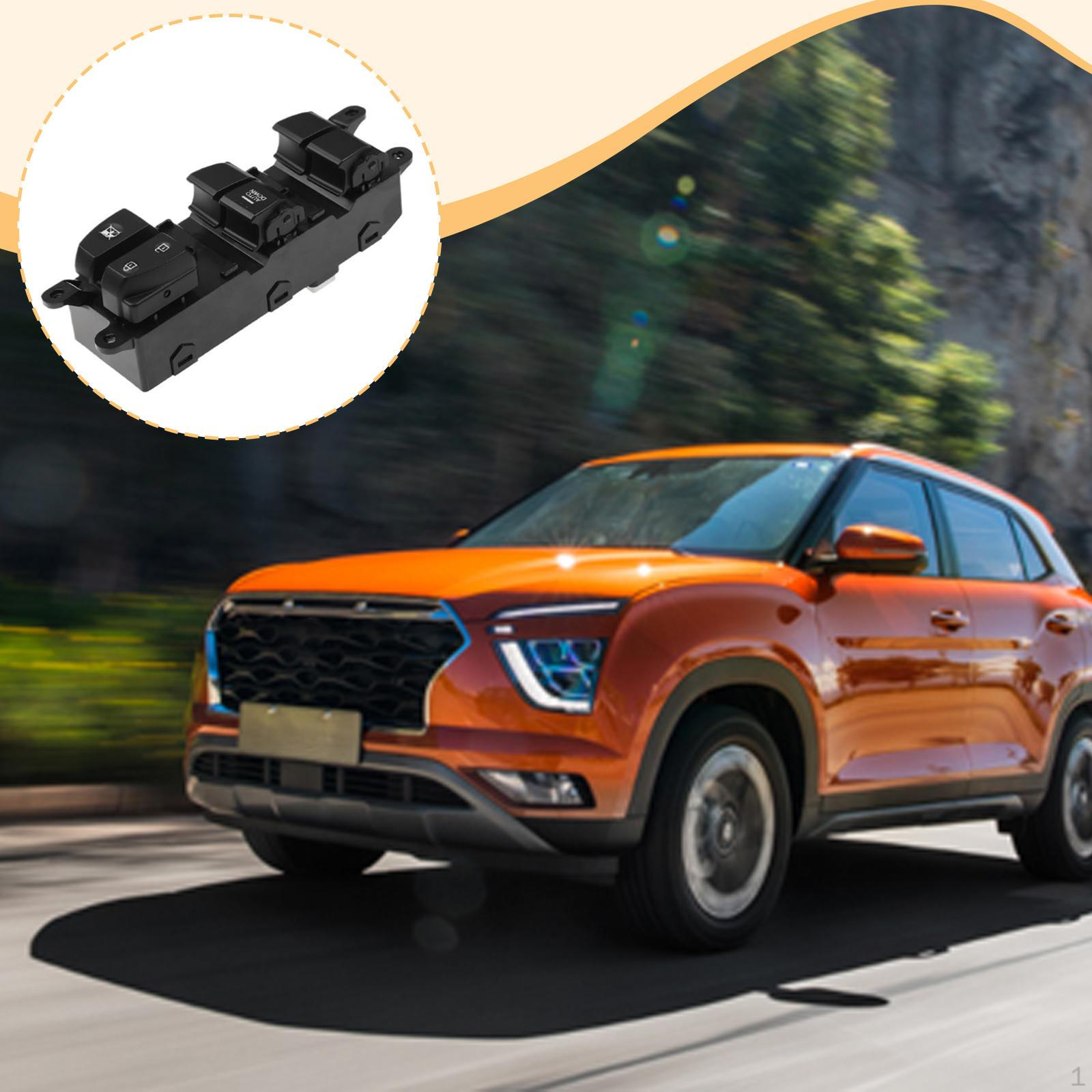 

93570C9200 Window Control Switch Automobile Accessory Lightweight , Black Easily Install Repair