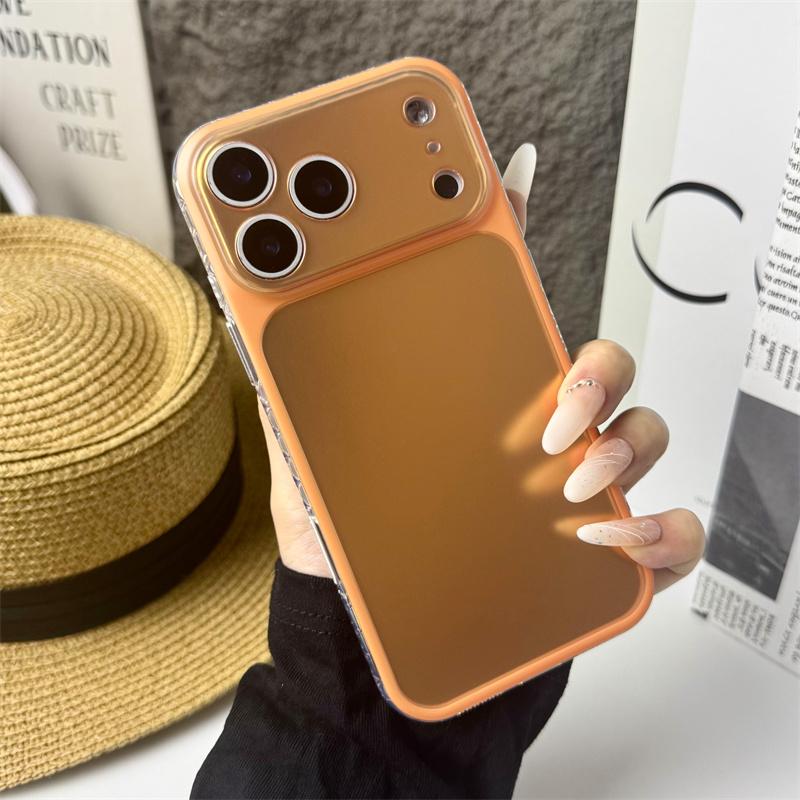 INS Gradient Matte Laser Seven Colors Phone Case For Apple iPhone 17 16 15 Pro Max Camera Lens Proteciton Shockproof Hard Cover