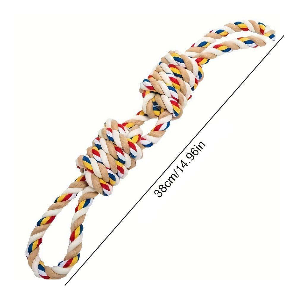 Wear Resistant Puppy Rope Knot Toy Bite Resistant Pet Molar Toy Dog Chew Toy  Relieve Boredom