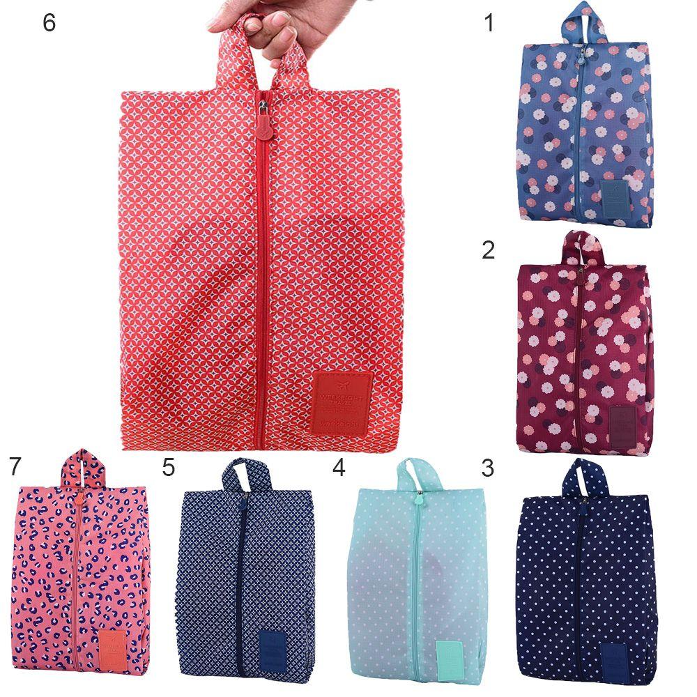 Nylon Dustproof Waterproof Storage Organizer Pouch Shoes Storage Bag with Zipper Travel Shoe Bags