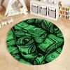 "Stylish Money-Themed Round Carpet for Offices" round carpet for home sofa bedroom, gift