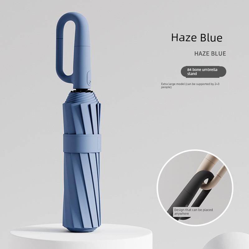 84-Rib Automatic Umbrella for Women, Dual-Use for Sun and Rain, with Hook, Foldable, Wind-Resistant, Sunshade, Uv Protection for Men