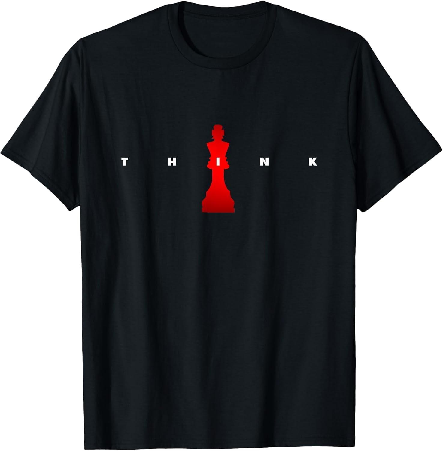 Think Brain Chess Player Chess Lover Cotton Tee - Made In Usa XXL