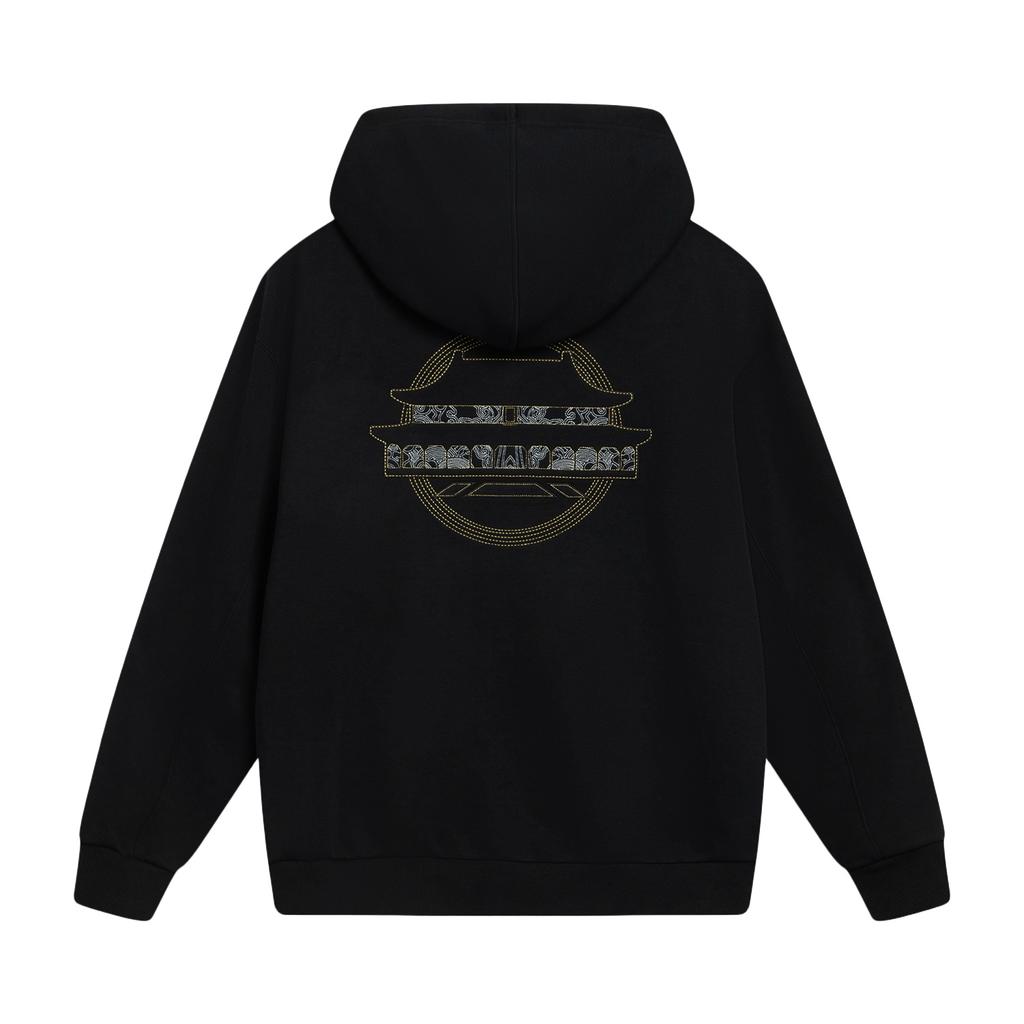 Li Ning Sports Lifestyle Series Hooded Embroidered Letter Sweatshirt Herr sweatshirt AWDW115-2