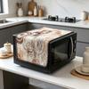 30x90cm Minimalist Cotton Linen Microwave Dust Cover Anti-Dust Appliance Cover
