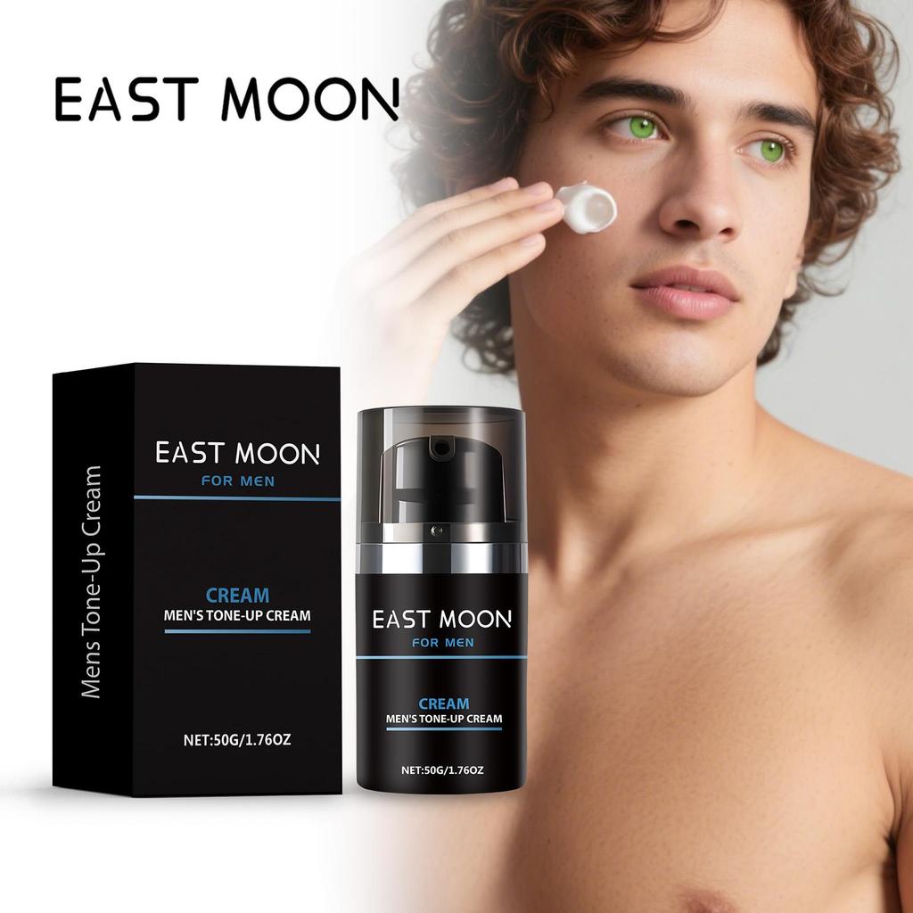 East Moon Men Tone-Up Makeup Cream Oil Control Easy Wear Nourish Brightening Dark Circles Waterproof Full Coverage Base BB Cream