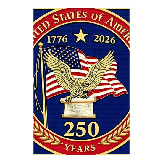 250th Anniversary America Garden Flag 250 Years of Freedom Patriotic Banner 4th of July Yard Sign for Independence Day Memorial Day Gift
