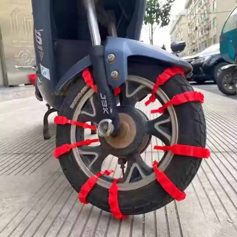 10/20 szt. Antypoślizgowe Łańcuchy Śniegowe Do Motocykli Rowerów Zimowe Koła Oponowe Antypoślizgowe Opaski Kablowe Awaryjne Łańcuchy na Opony Motocyklowe