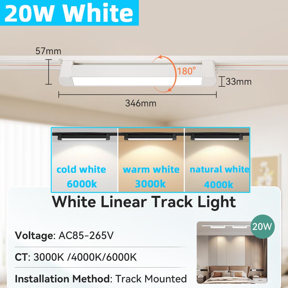 Set Led Magnetic Track Light 110v 220v Track Lamp10W 20W 30W 40W Track Spotlight Lighting Fixture for Home Room Clothing Store