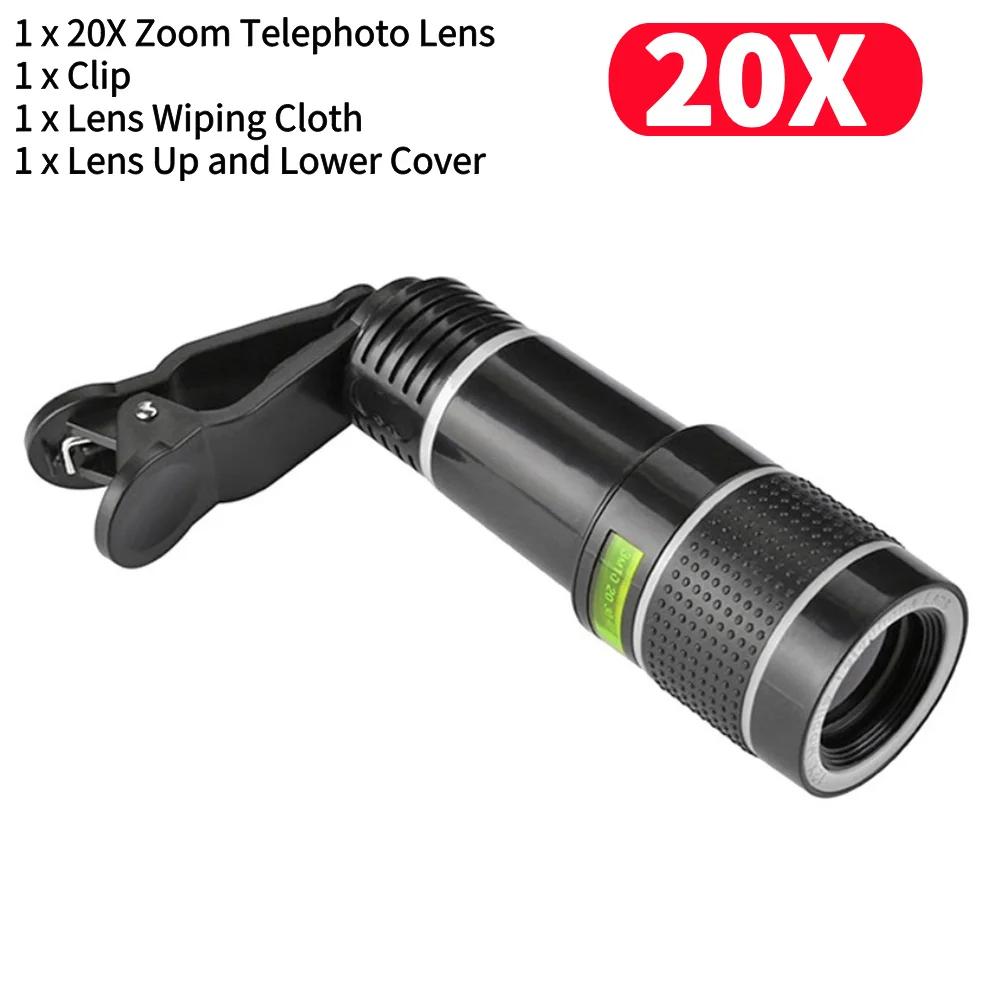 18X Telephoto Phone Lens with Tripod Universal External Zoom Camera Lens Long Focus Telephoto Lens for Picture Video Taking
